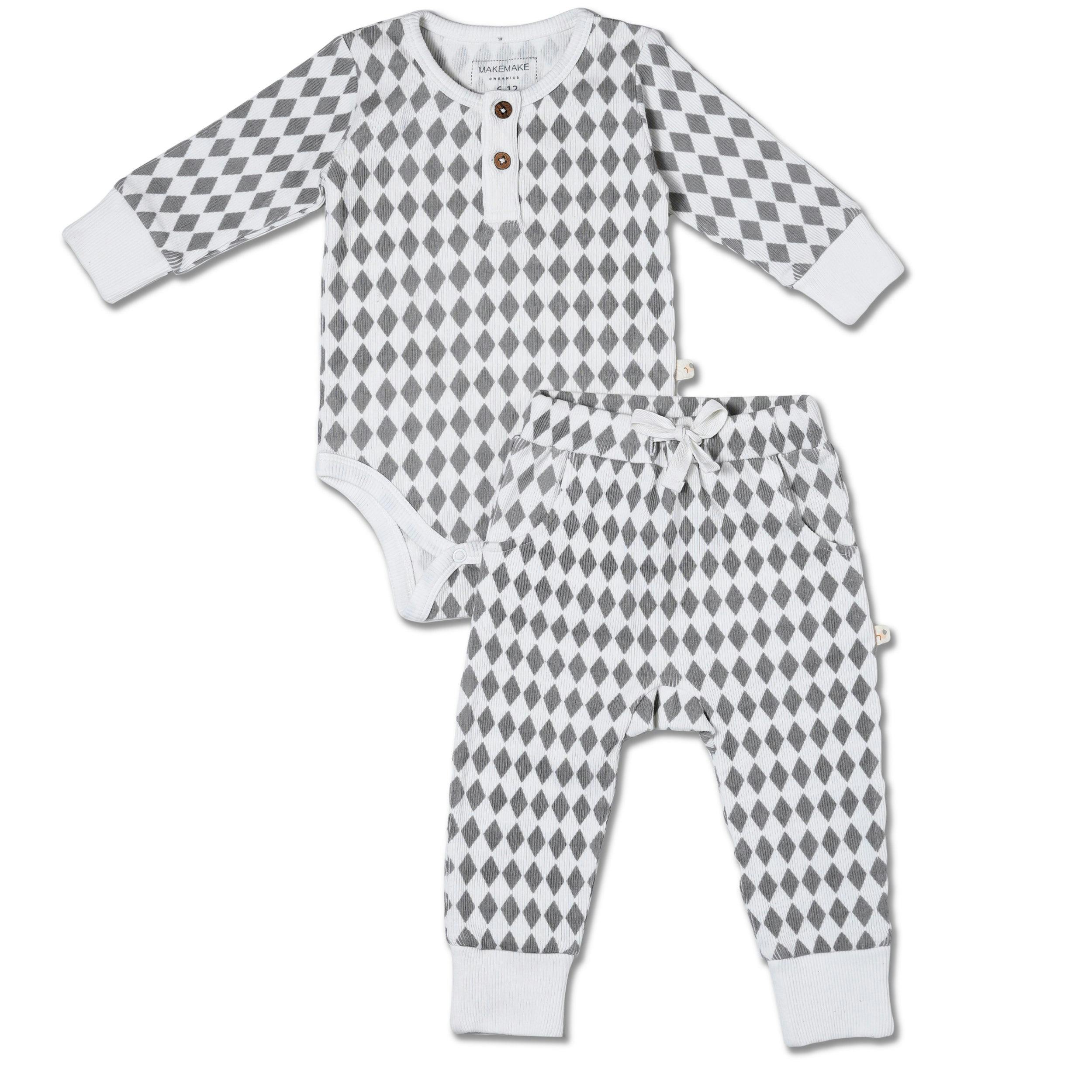 Organic Button Onesie & Pants Set