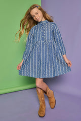 Amelia Dress - Chamonix Chambray Embroidery
