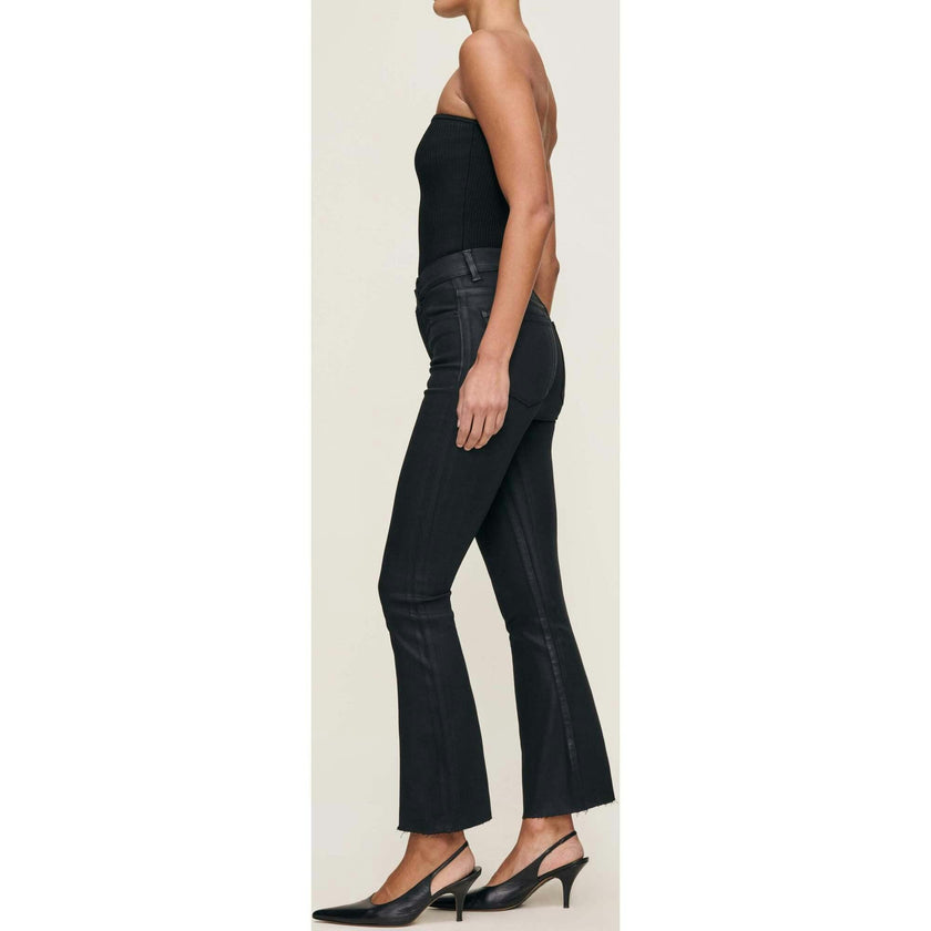 Bridget Boot High Rise Instasculpt™ Crop Jeans Black Coated