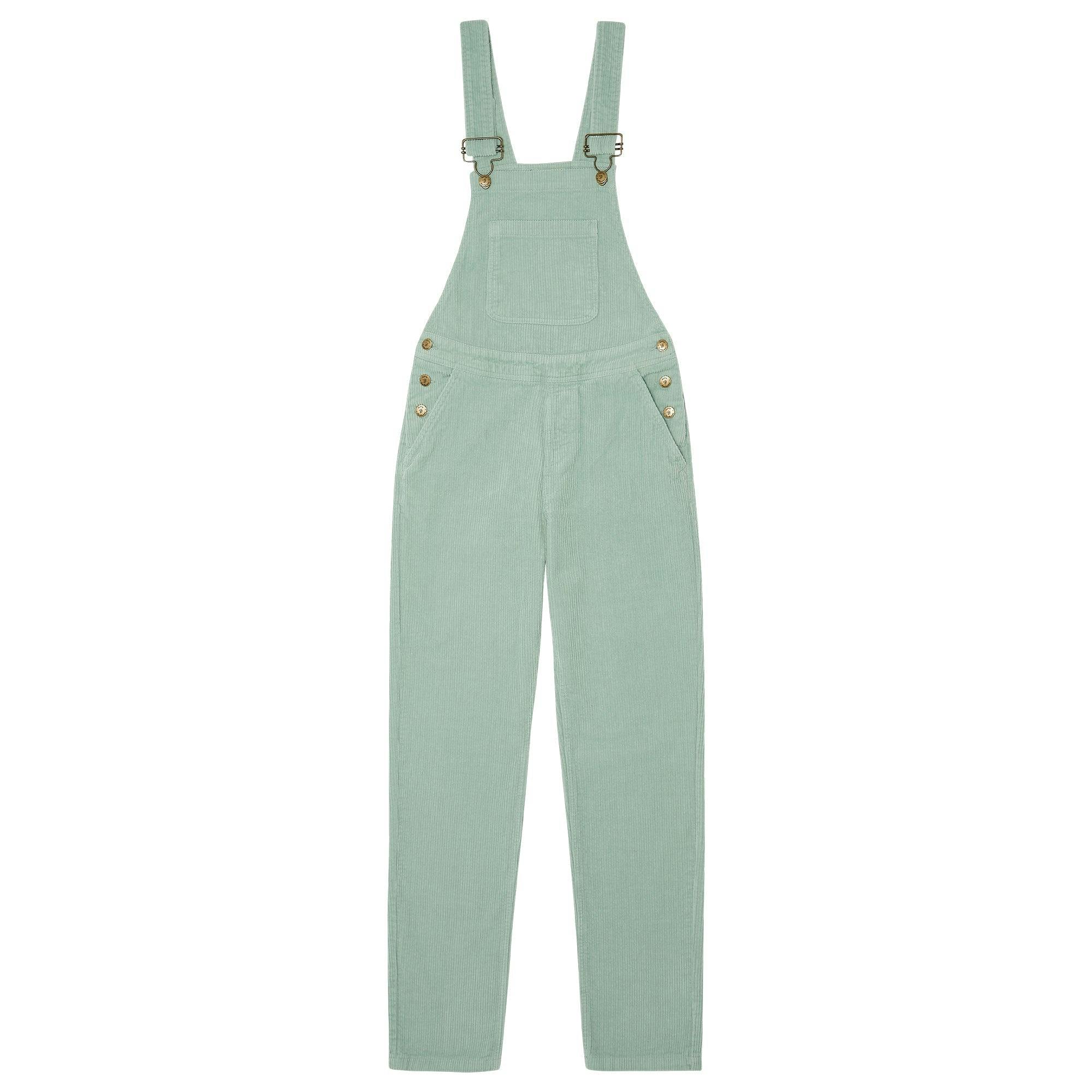Adult Mint Chunky Cord Overalls
