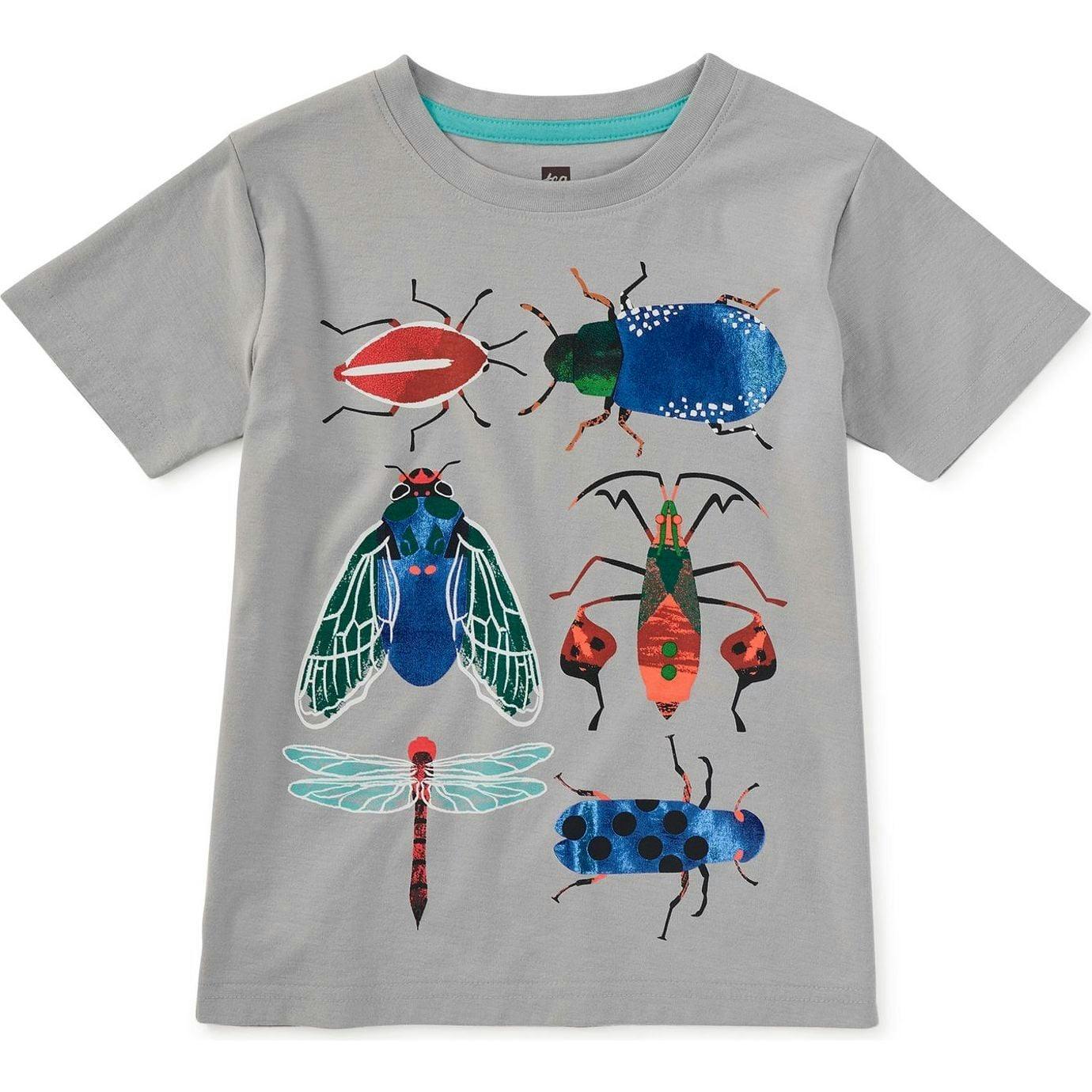 Insect Assortment Graphic Tee, Grey