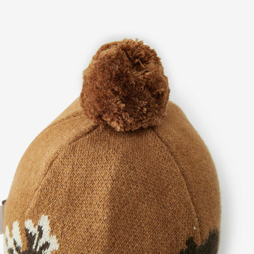 Pinecone & Knitted Pom Beanie