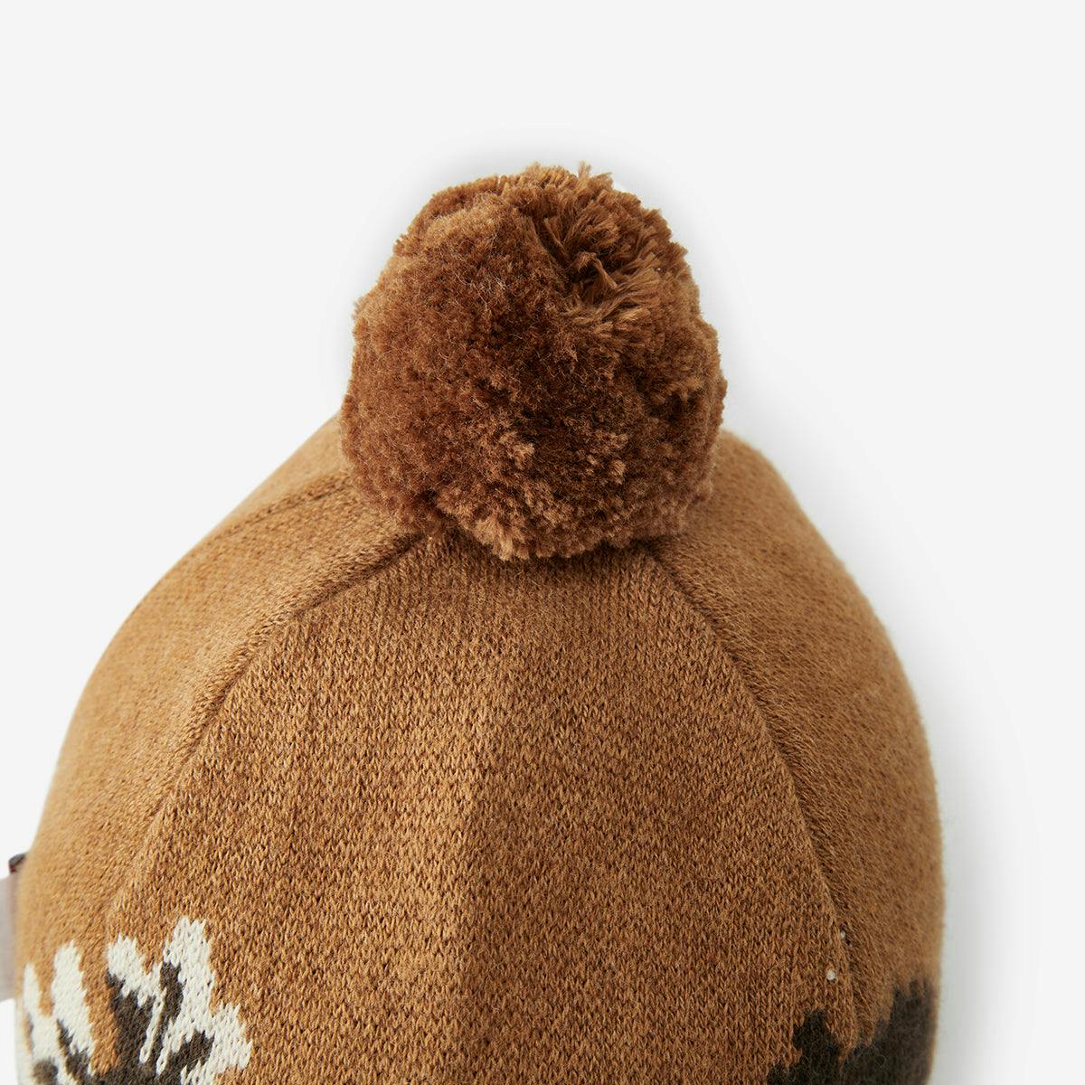 Pinecone & Knitted Pom Beanie
