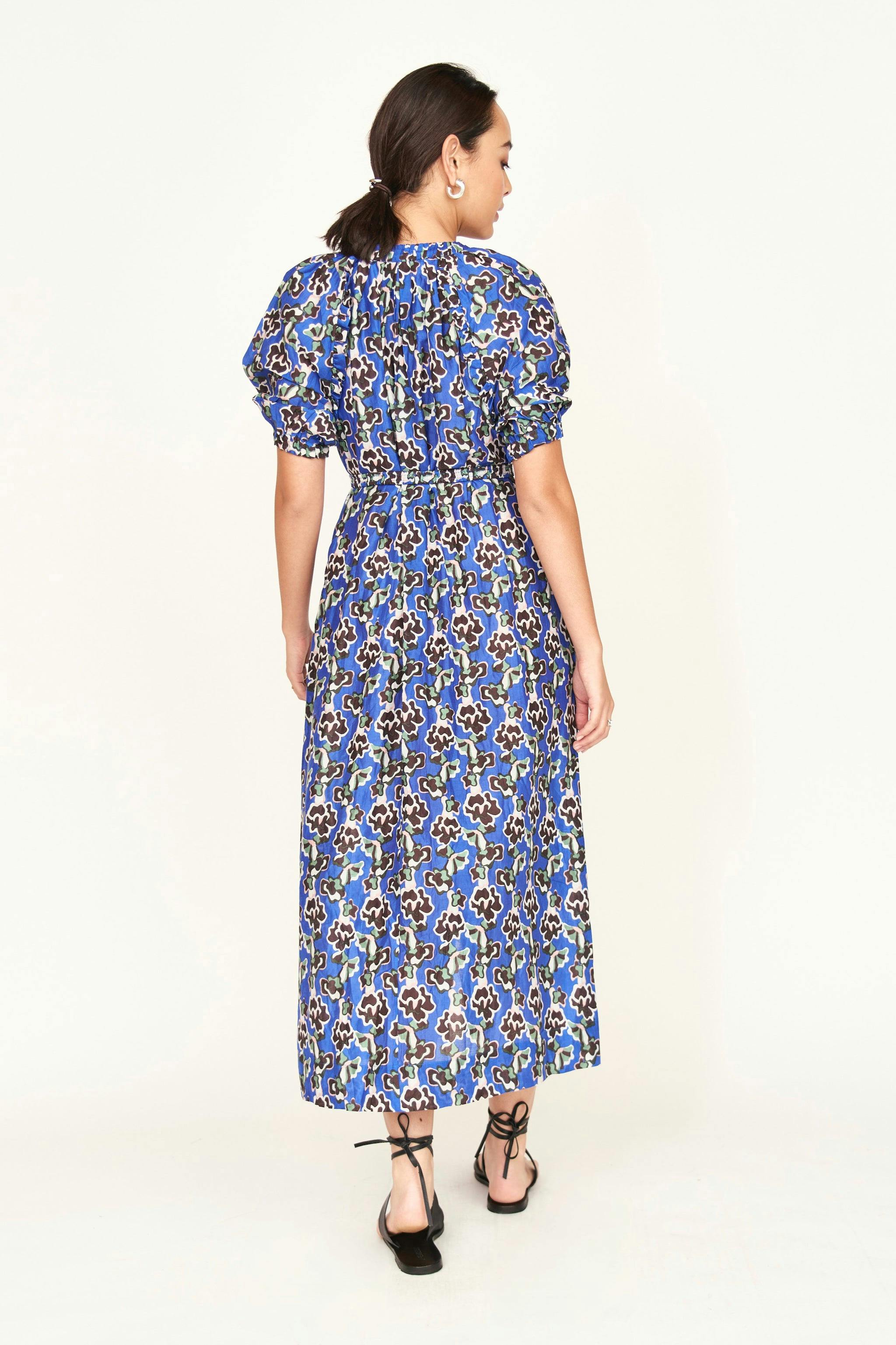 Somerset Dress in Lapis Wildflower