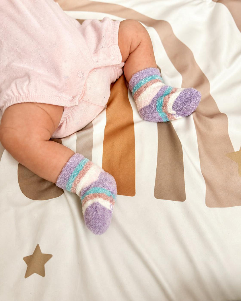 Girl Assorted Pastel Cozy 3pk Infant Hosiery