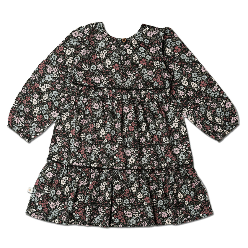 Organic Long Sleeve Tiered Dress