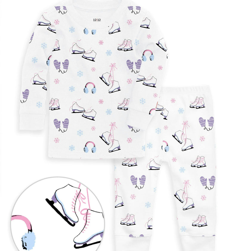 The Organic Long Sleeve Pajama Set [Figure Skating]