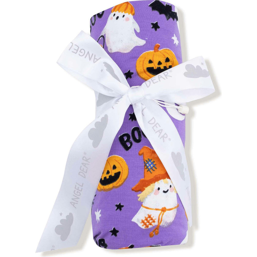Costumed Ghosts - Glow In The Dark - Purple - Swaddle Blanket
