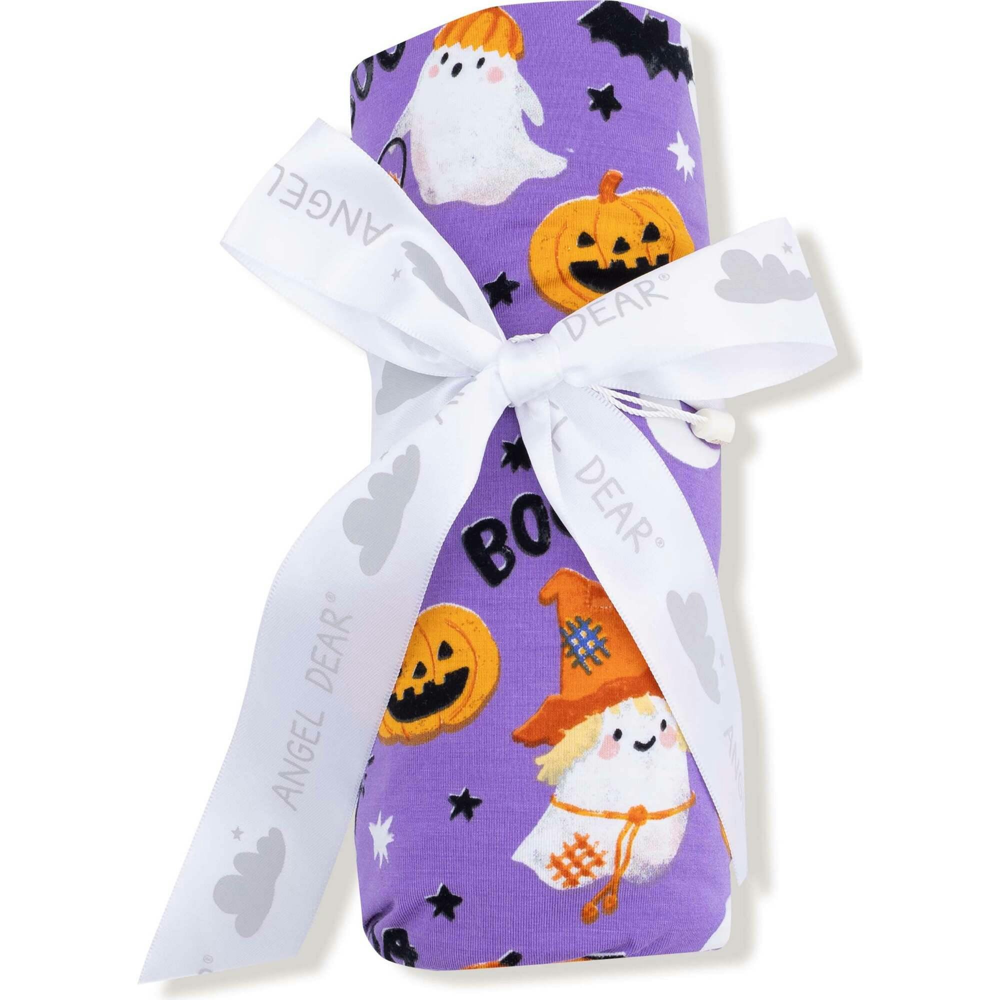 Costumed Ghosts - Glow In The Dark - Purple - Swaddle Blanket
