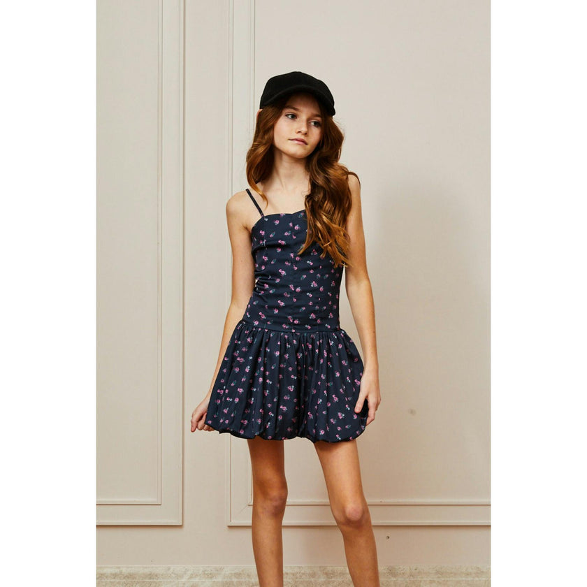 Bailey Satin Ballet Dress - Black Rose