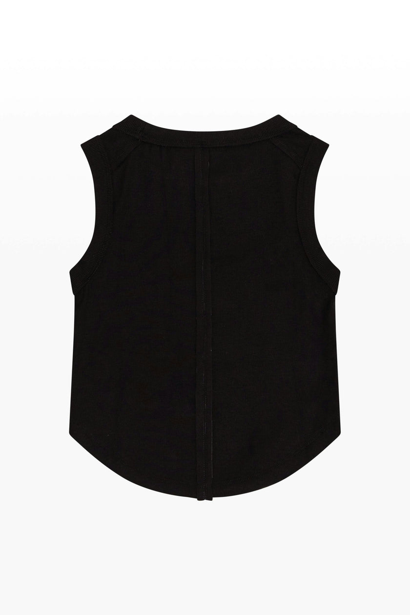 Tenly Rayon Rib Exposed Seam Tank Top