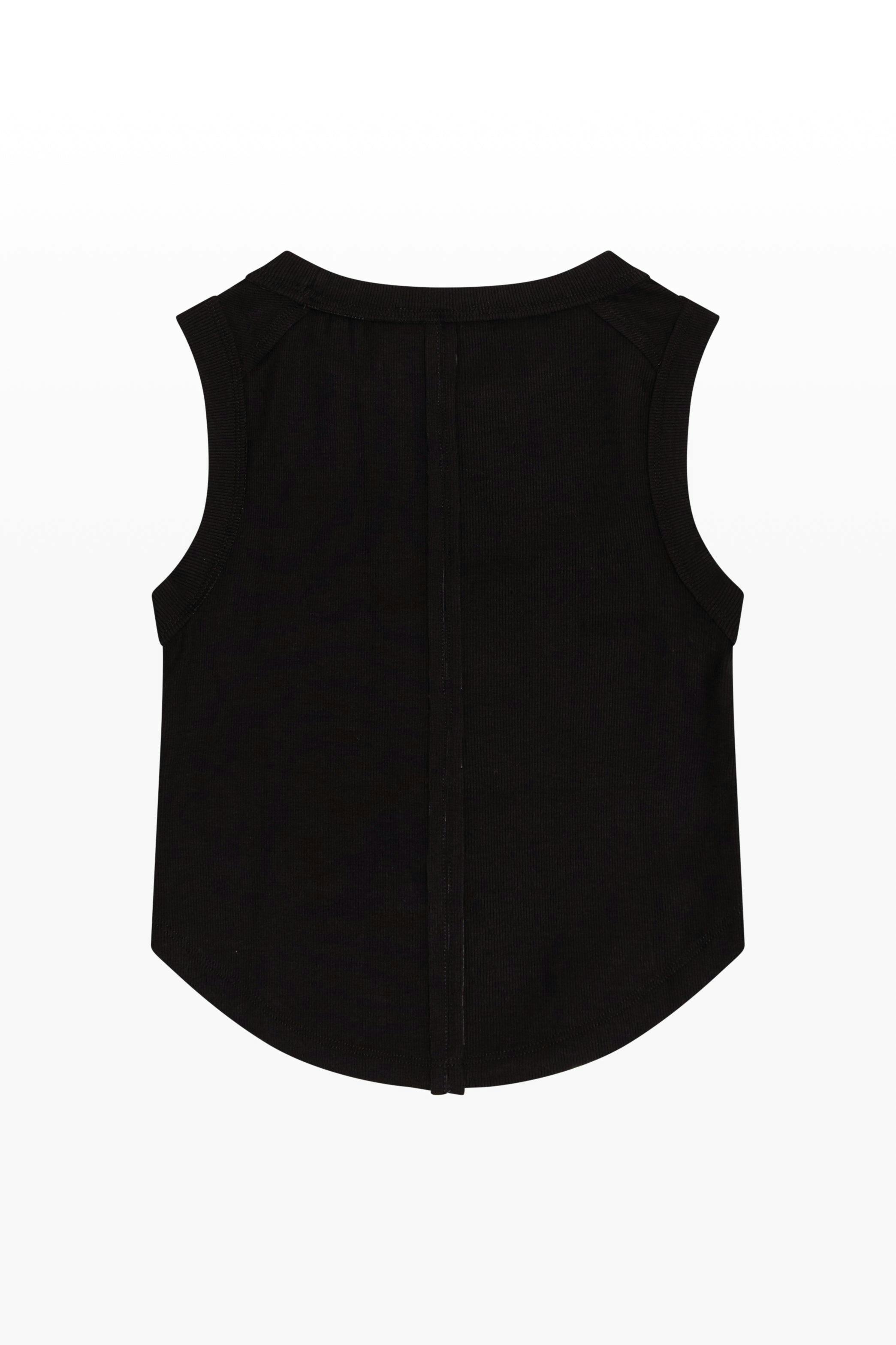 Tenly Rayon Rib Exposed Seam Tank Top