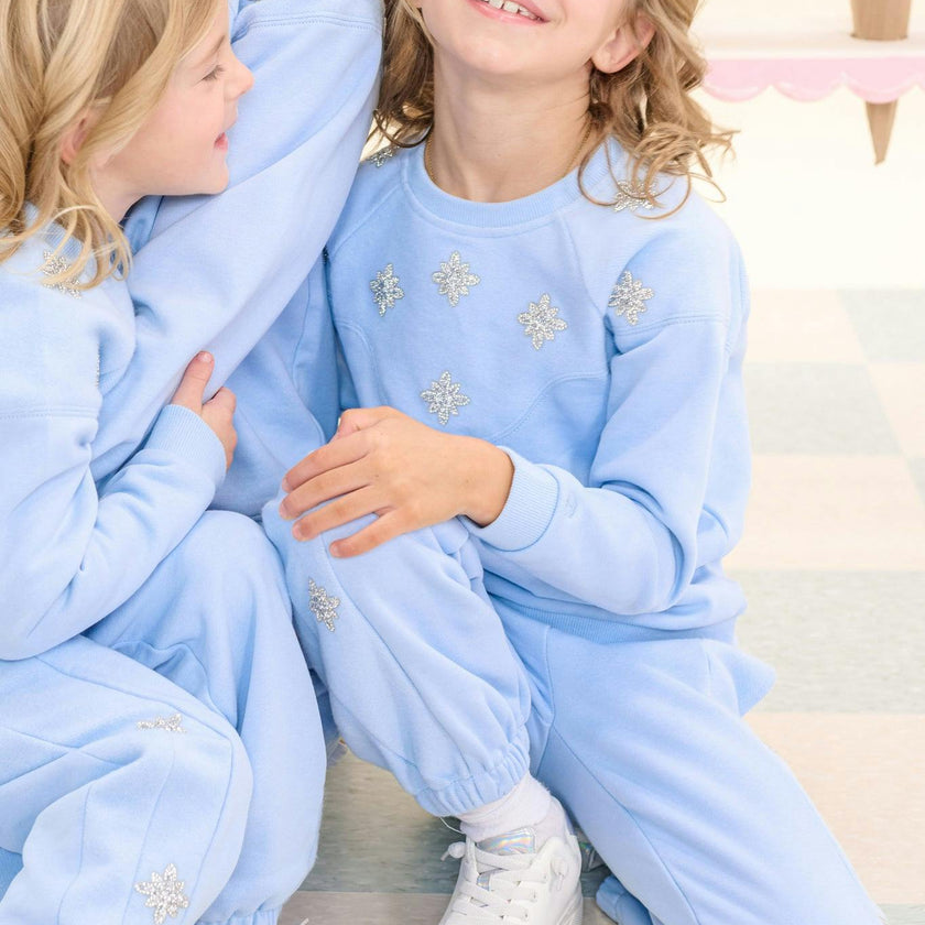 Mini Casey Crewneck Sweatshirt in Light Blue