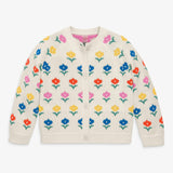 Kids cardigan in fall florals