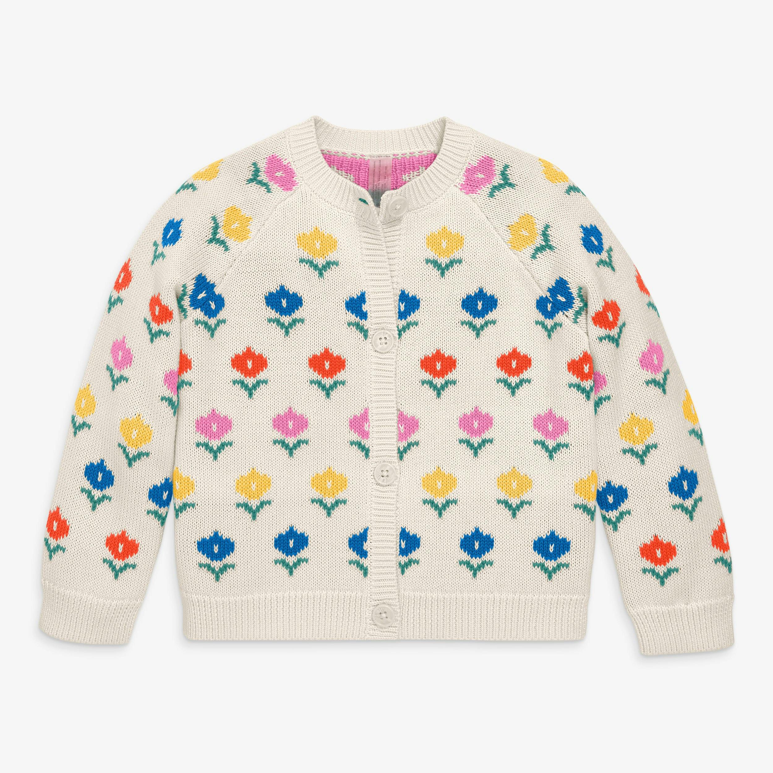 Kids cardigan in fall florals
