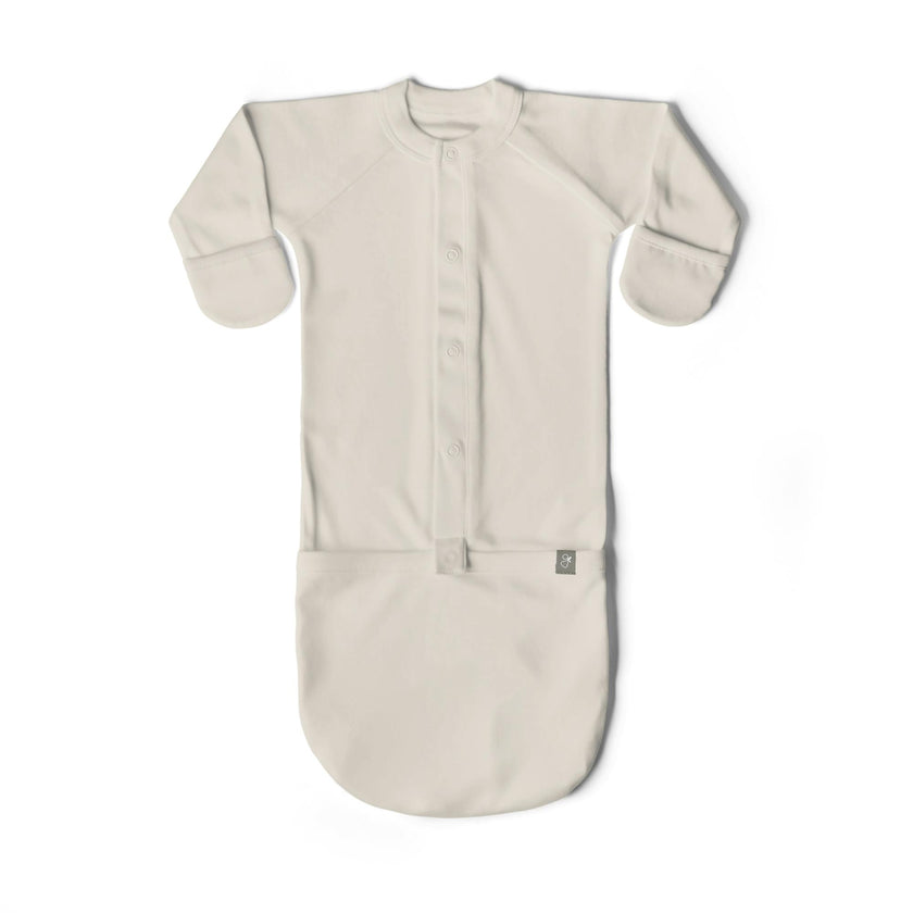 24 HOUR CONVERTIBLE GOWN | BIRCH — Bamboo Organic Cotton Blend, Preemie–6M