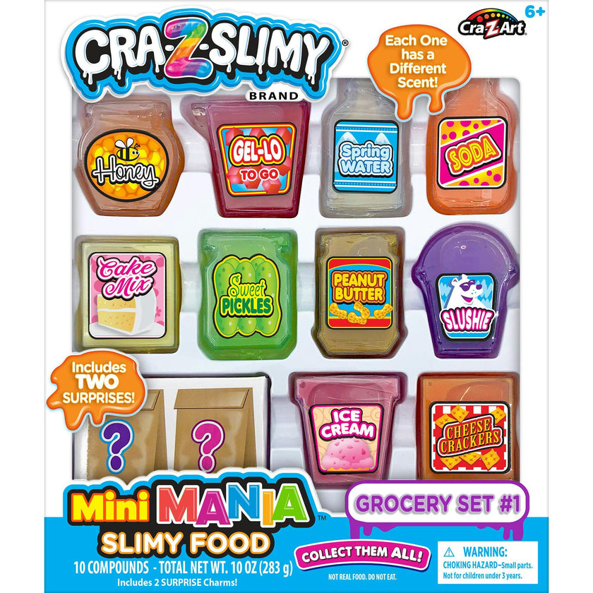 Cra-Z-Slimy: Mini Mania Slimy Food: Grocery Set #1