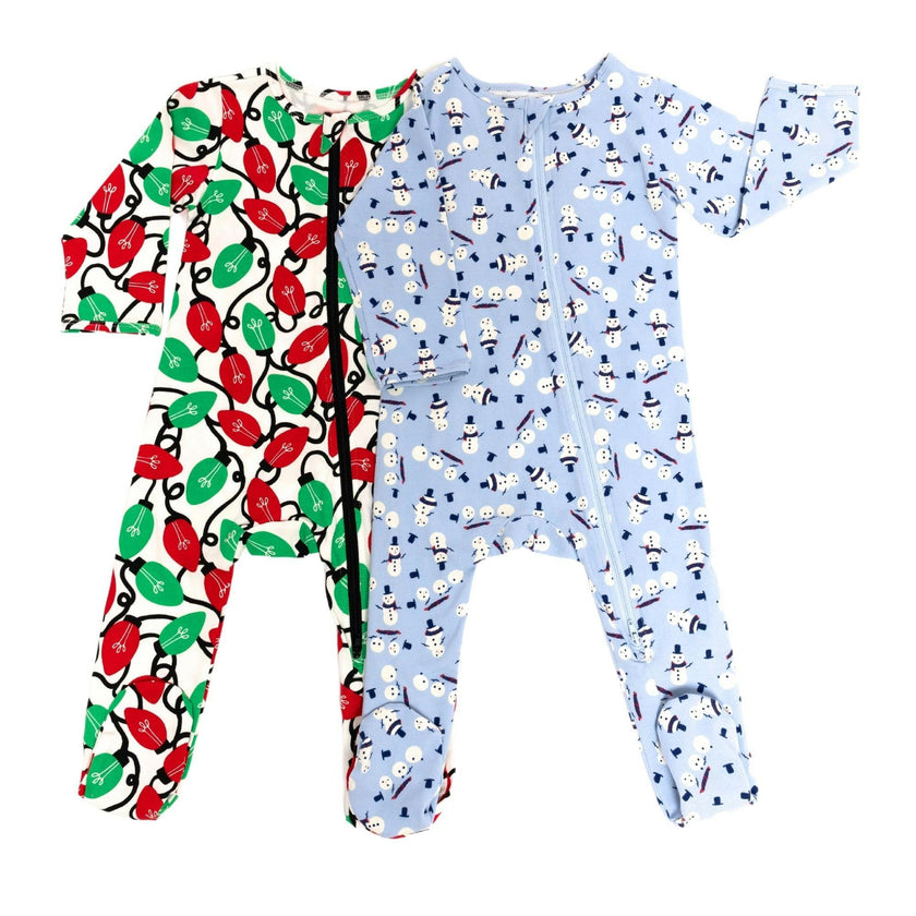 Zippered Footed Onesie, Multi