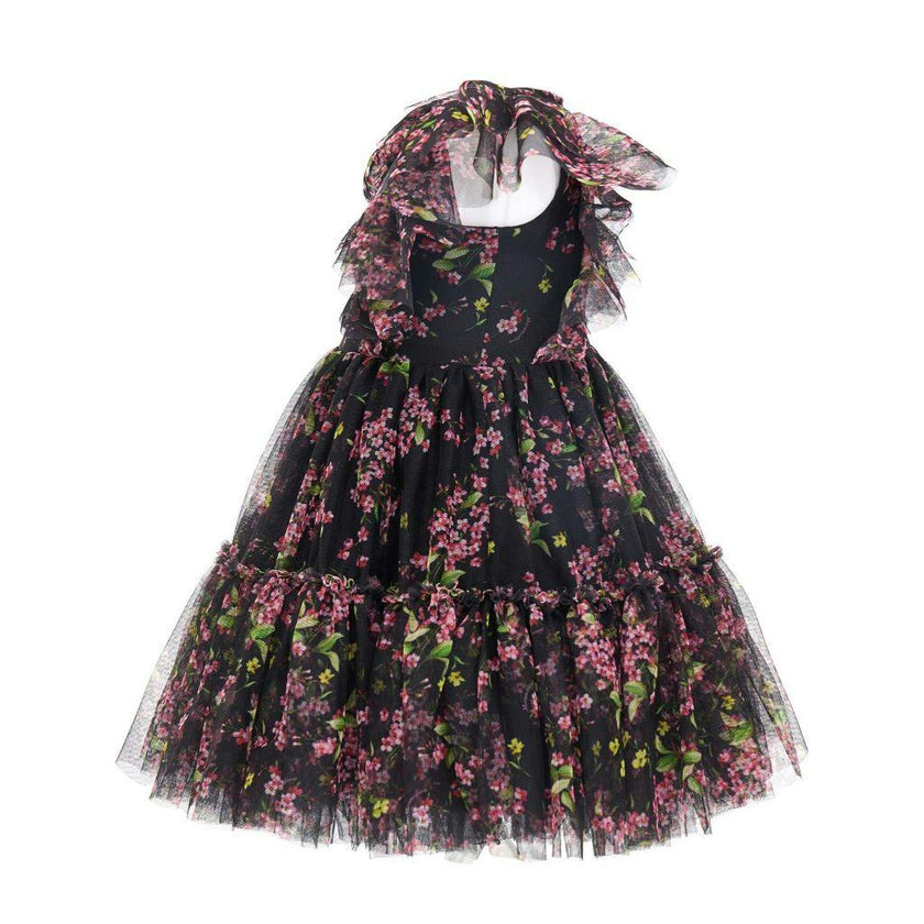 Floral Print Tulle Dress