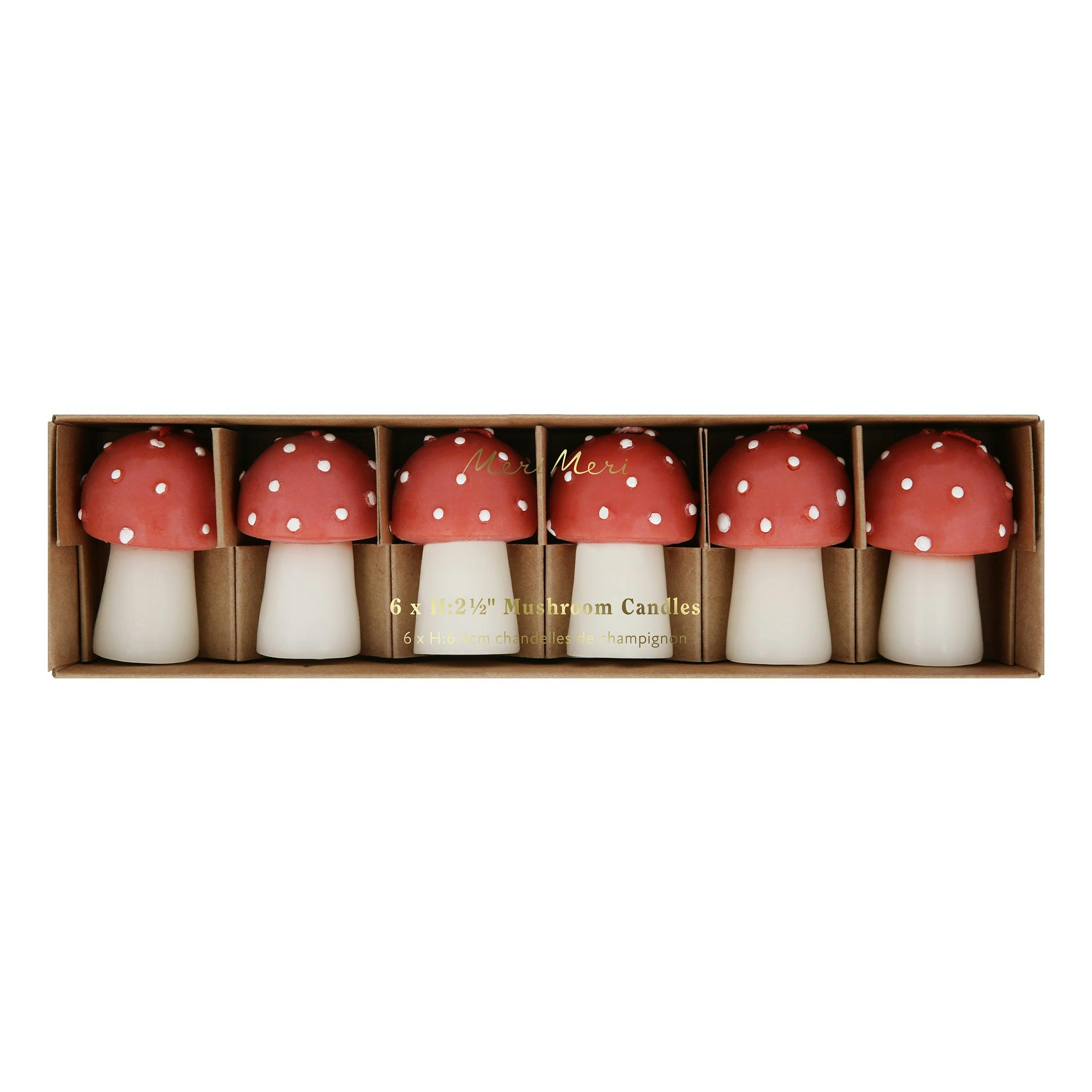 Mini Mushroom Candles