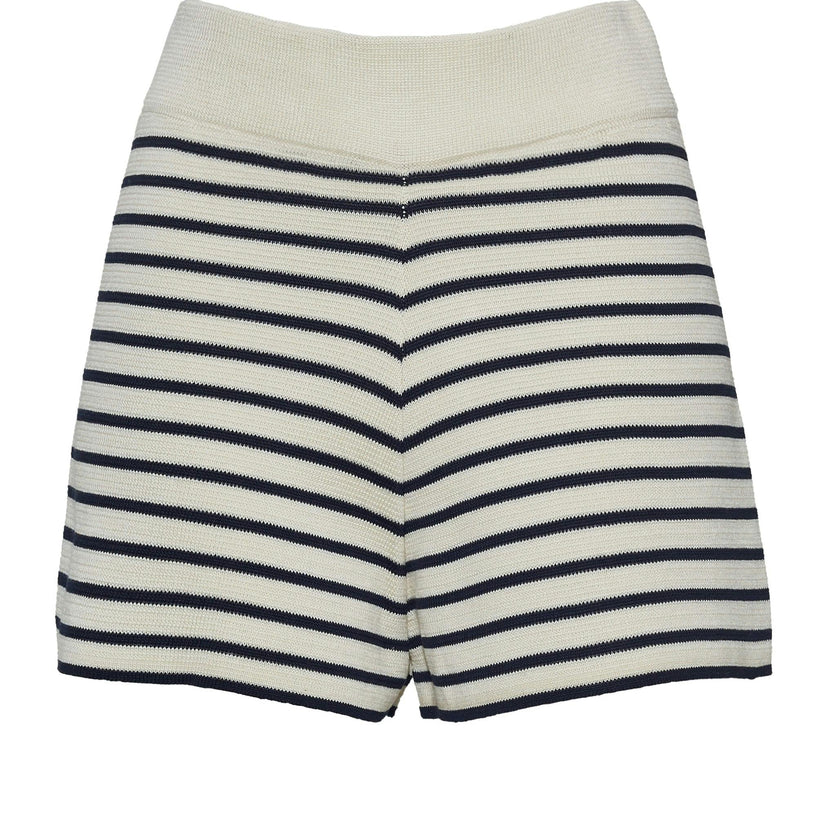LEA STRIPE SHORT | IVORY + NAVY