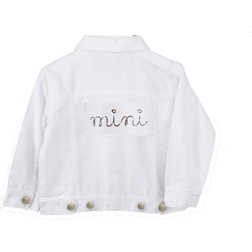 "mini" White Denim Jacket