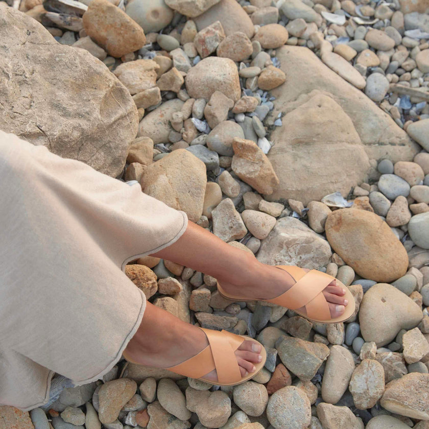 Women's Paros Sandals, Natural