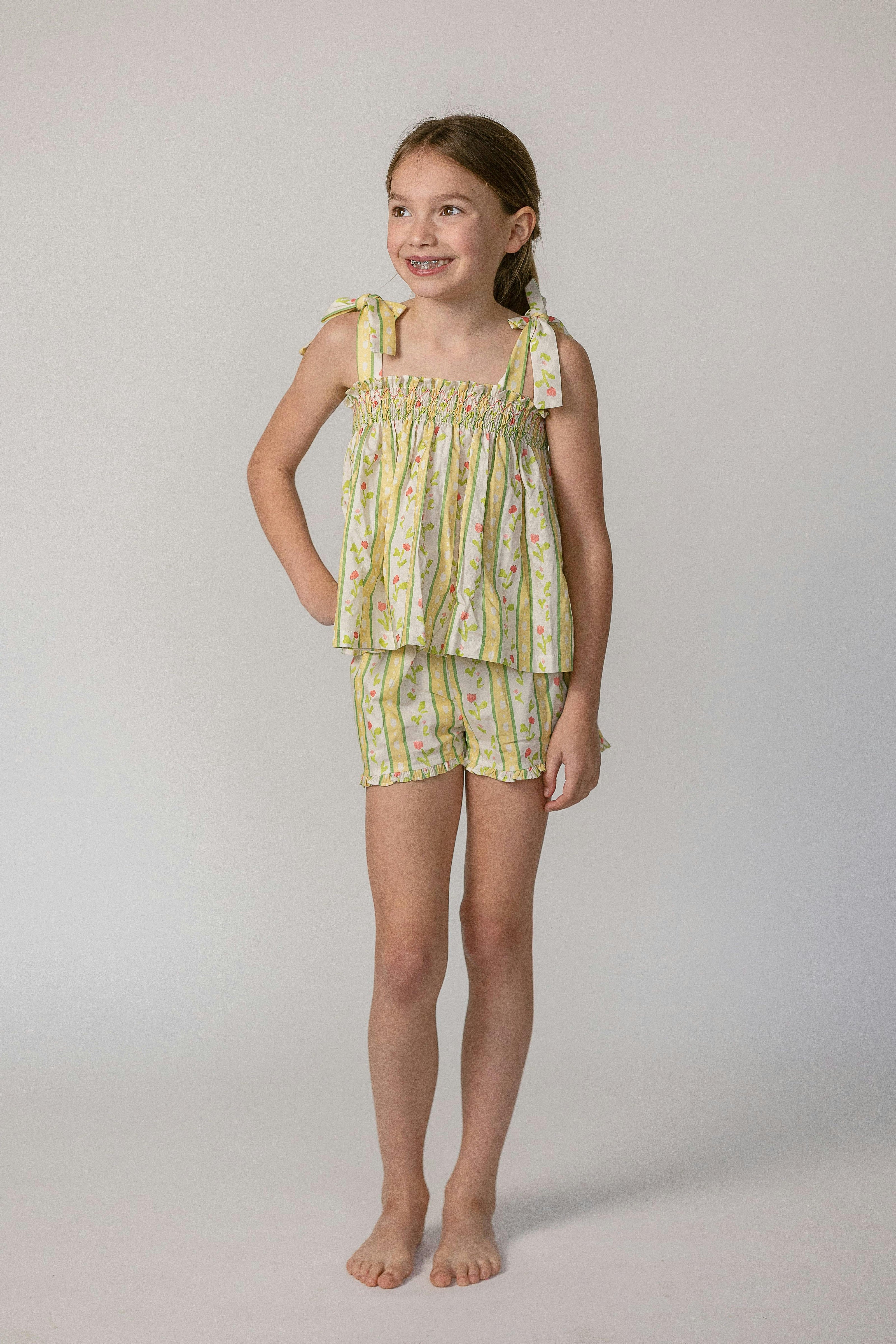 Teatime Set in Vivian Stripe in Daffodil