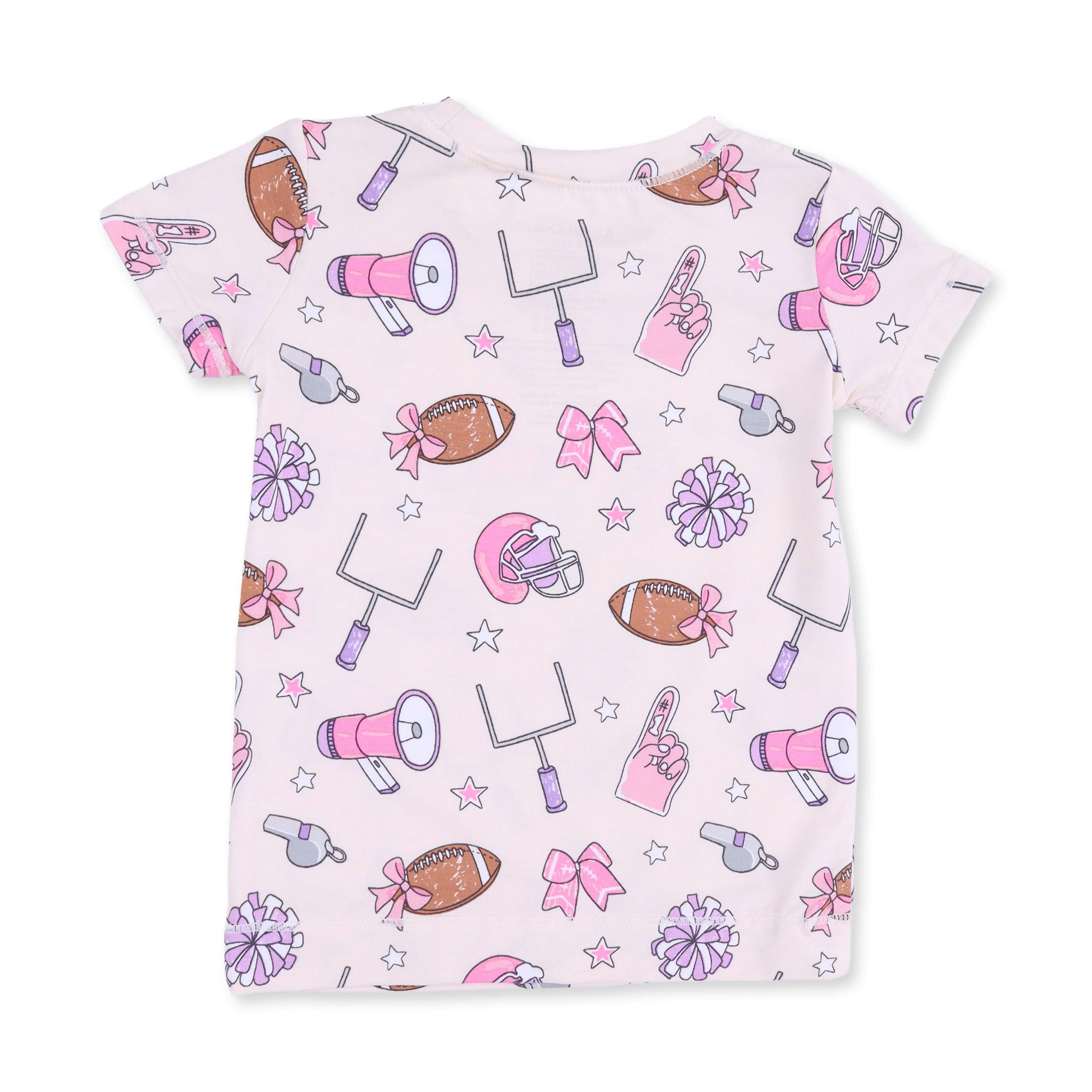 Football Cheer - Short Sleeve Loungewear Set