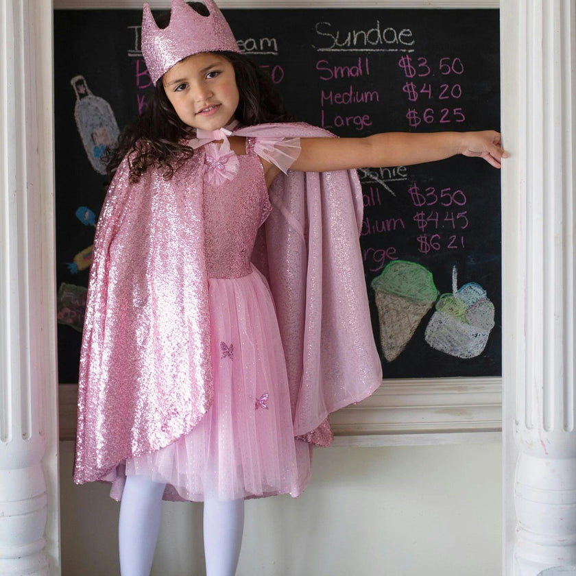 Precious Sequins "Pink" Cape & Crown Bundle