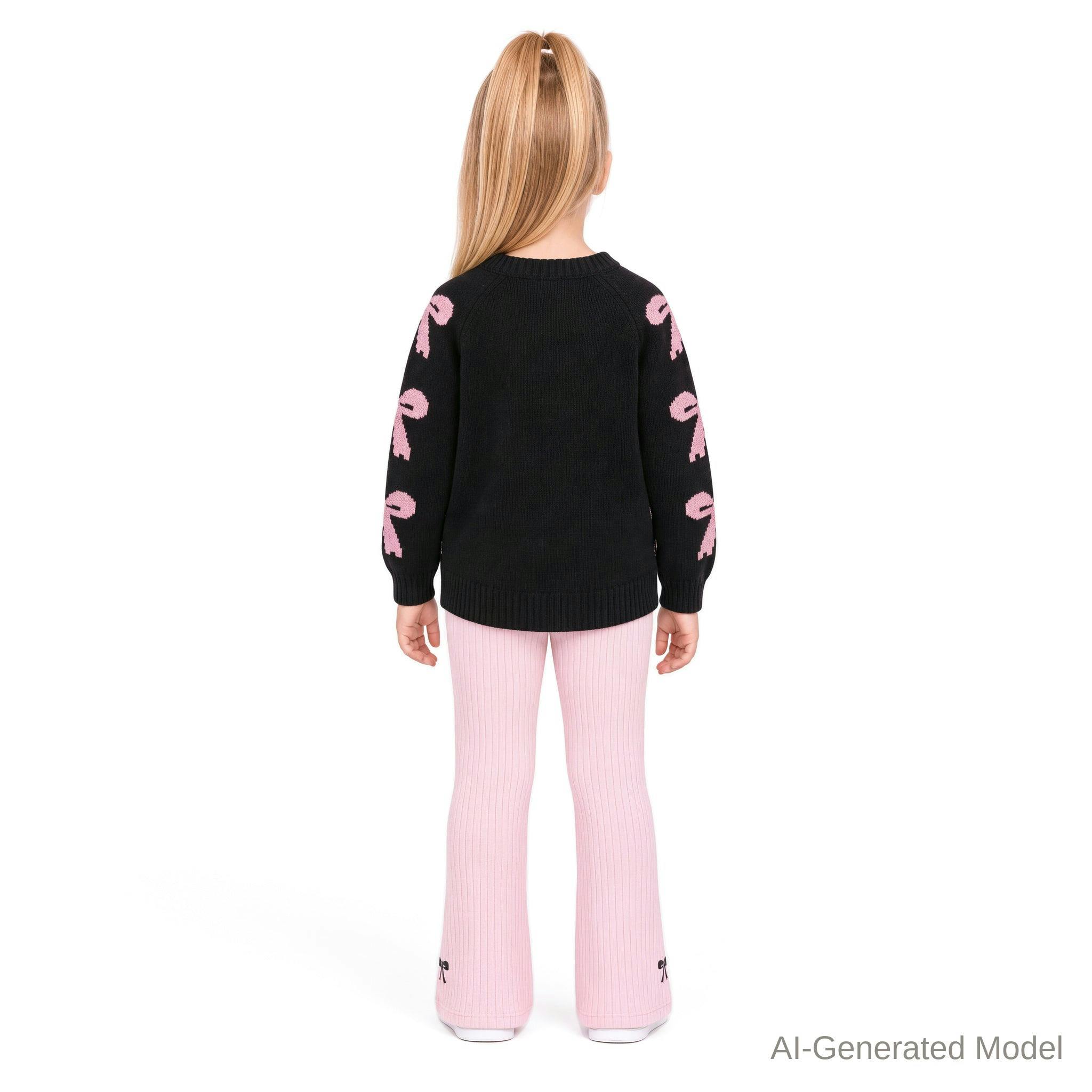 Girls Sweater & Flare Legging Set | Bows on Bows
