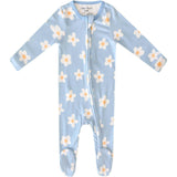 Della Zip-Up Footie, Florals