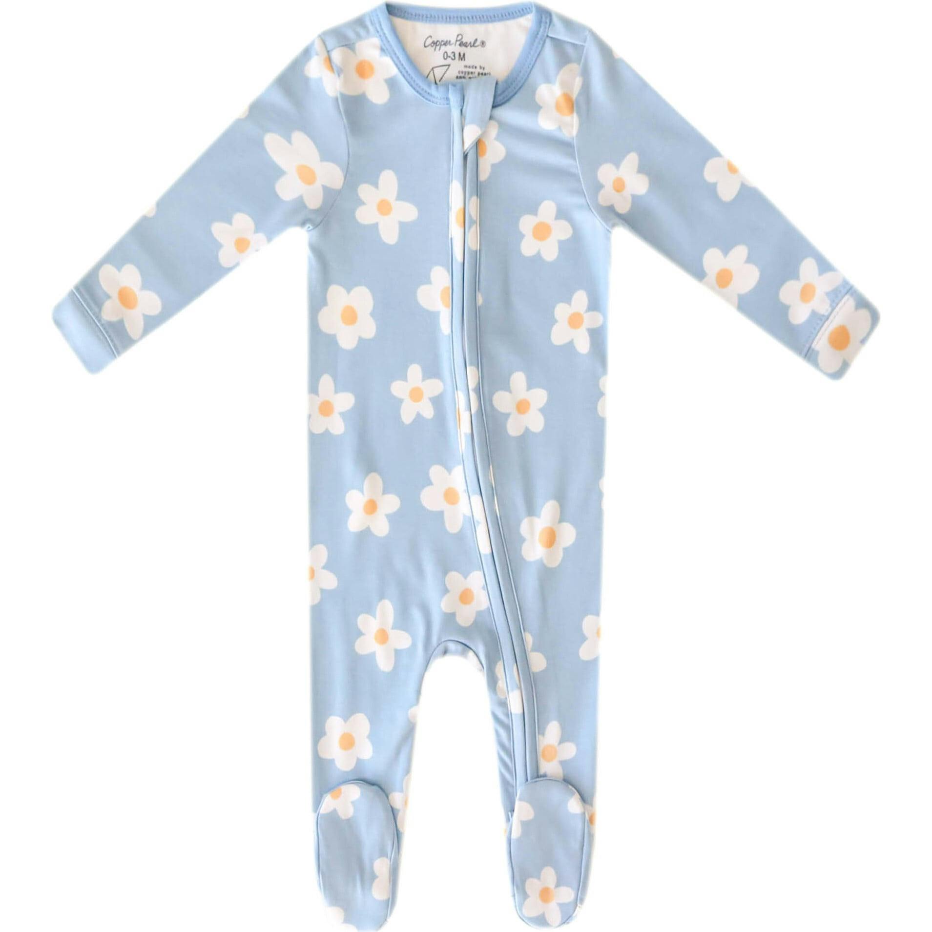 Della Zip-Up Footie, Florals