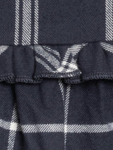 Sally Flannel Ruffle Neckline Top