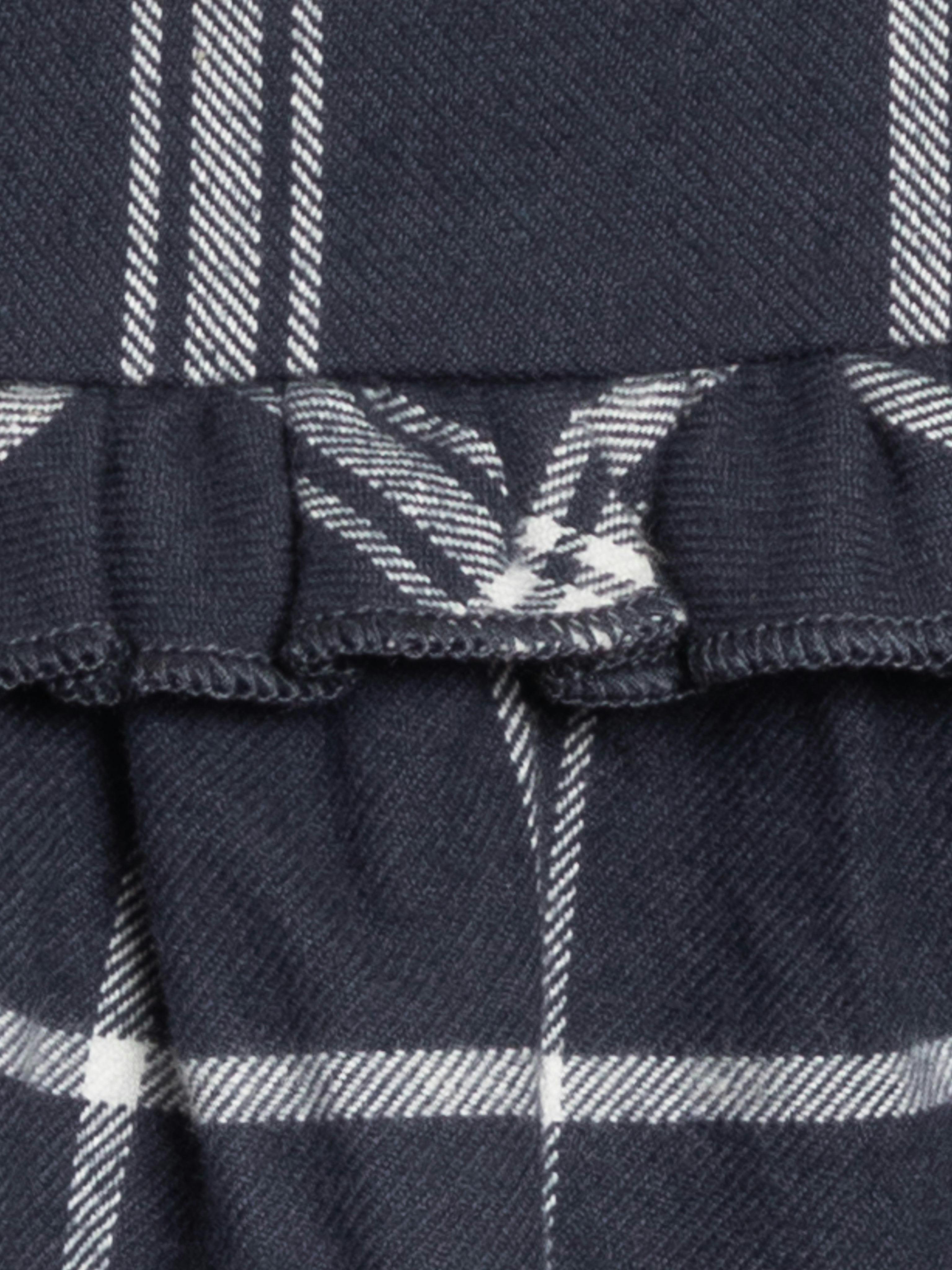 Sally Flannel Ruffle Neckline Top