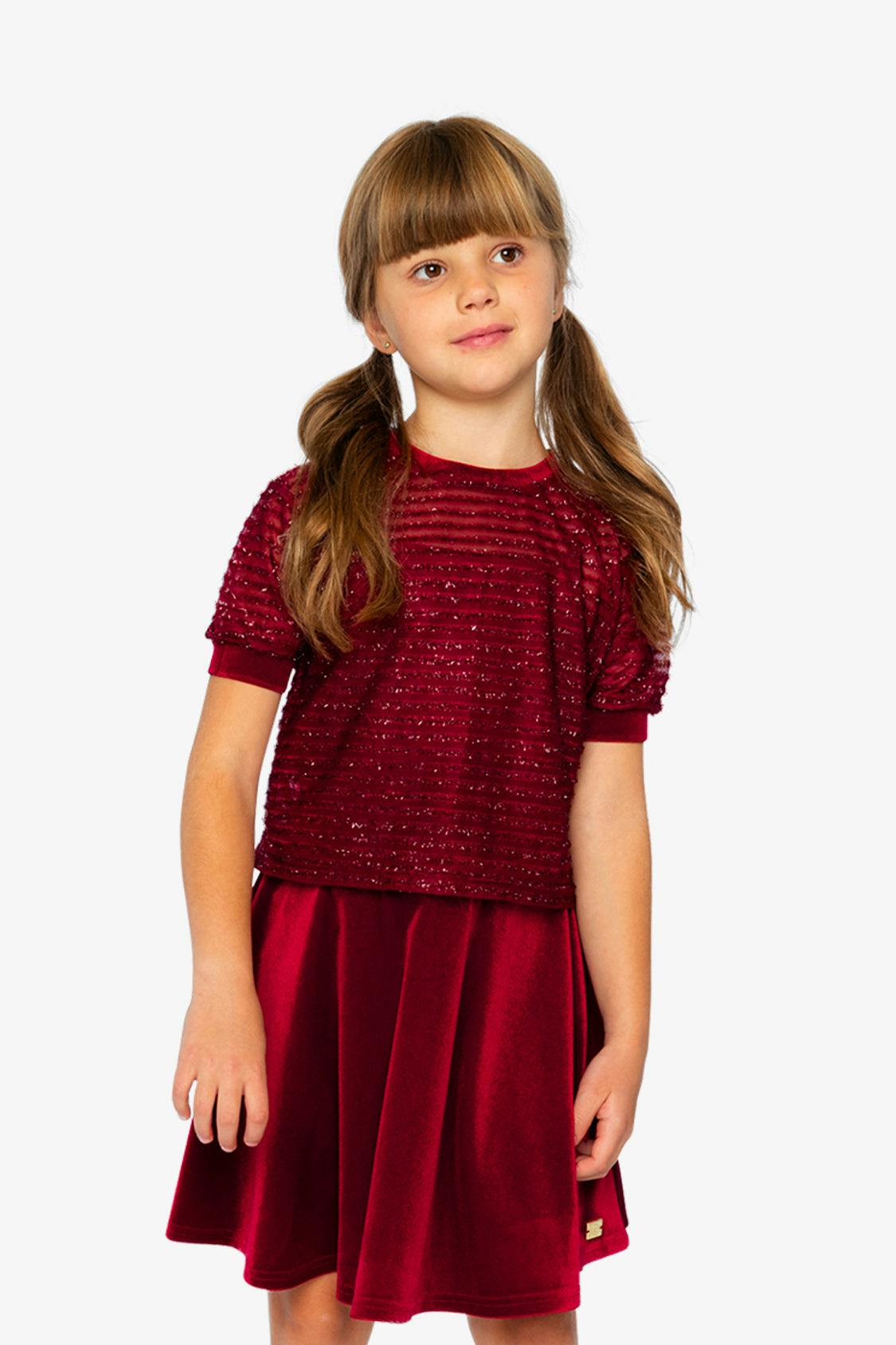 Fake Layering Top & Cami Red