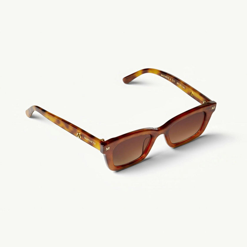 Ruby Sunglasses in Dark Tortoise Stripe