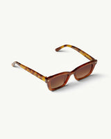 Ruby Sunglasses in Dark Tortoise Stripe