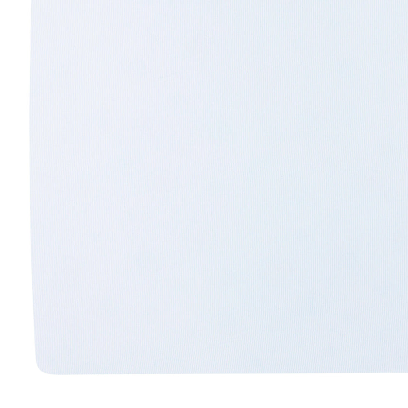 Pima Crib Sheet - Light Blue Signature Stripe