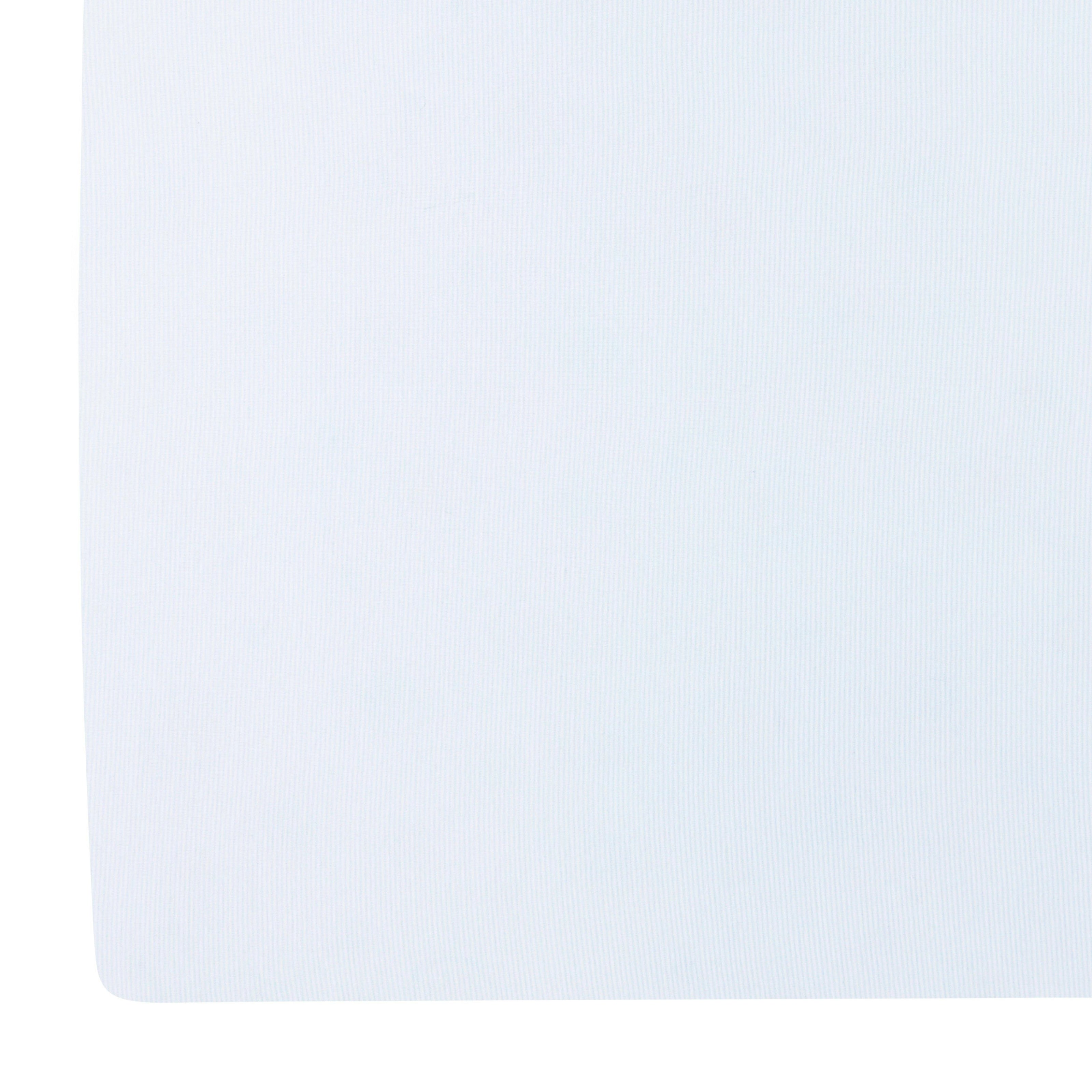 Pima Crib Sheet - Light Blue Signature Stripe