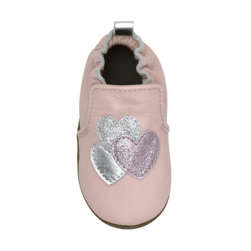 Heart Sparkle Lt Pink Soft Sole