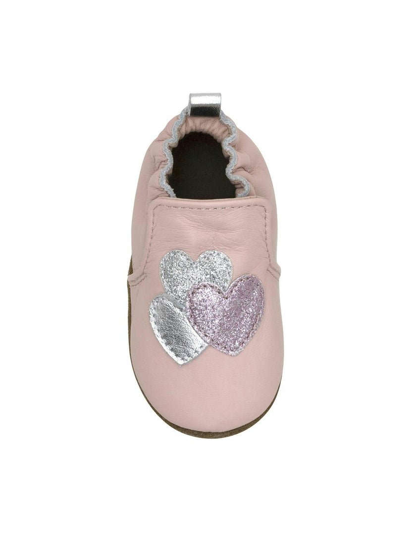 Heart Sparkle Lt Pink Soft Sole