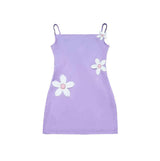Silky Lavender Daisy Mini Dress - Teen/Women
