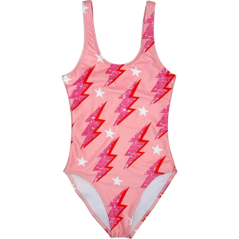 Shiny Sugar Flash Sleeveless One-Piece Swimsuit