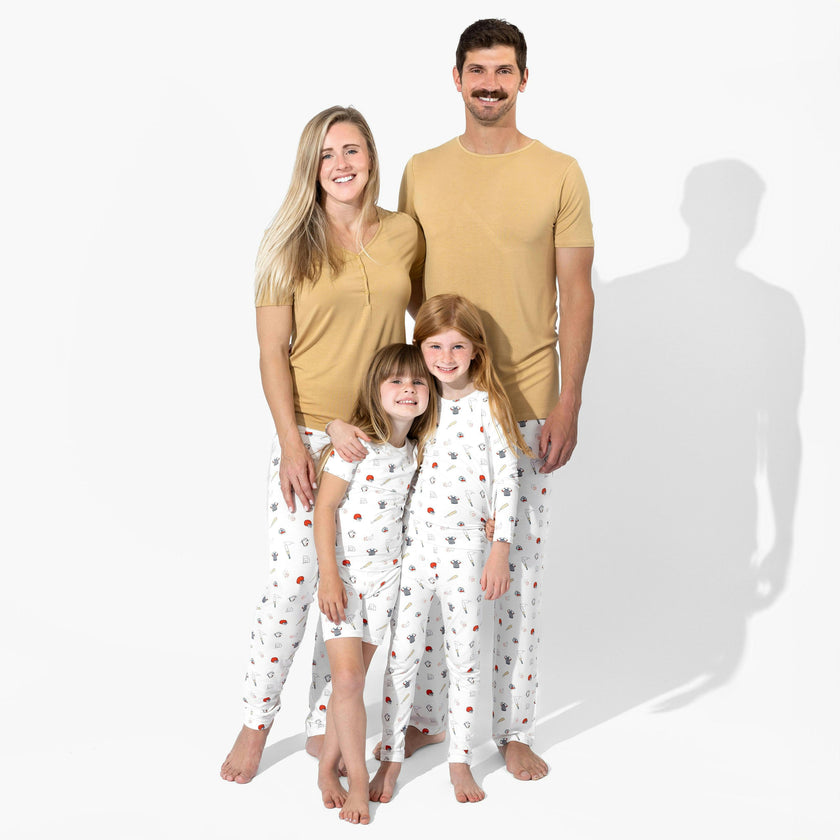 Baseball Bamboo Kids Pajama Short Set