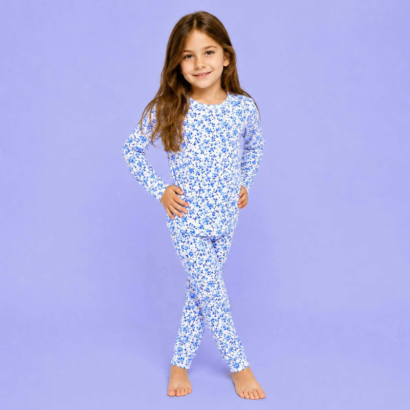 Modal Kids Pajamas - Blue Petals