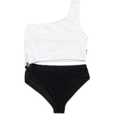 Dina Crinkle Side Cutout One Piece Swimsuit