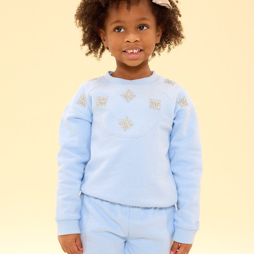 Mini Casey Crewneck Sweatshirt in Light Blue