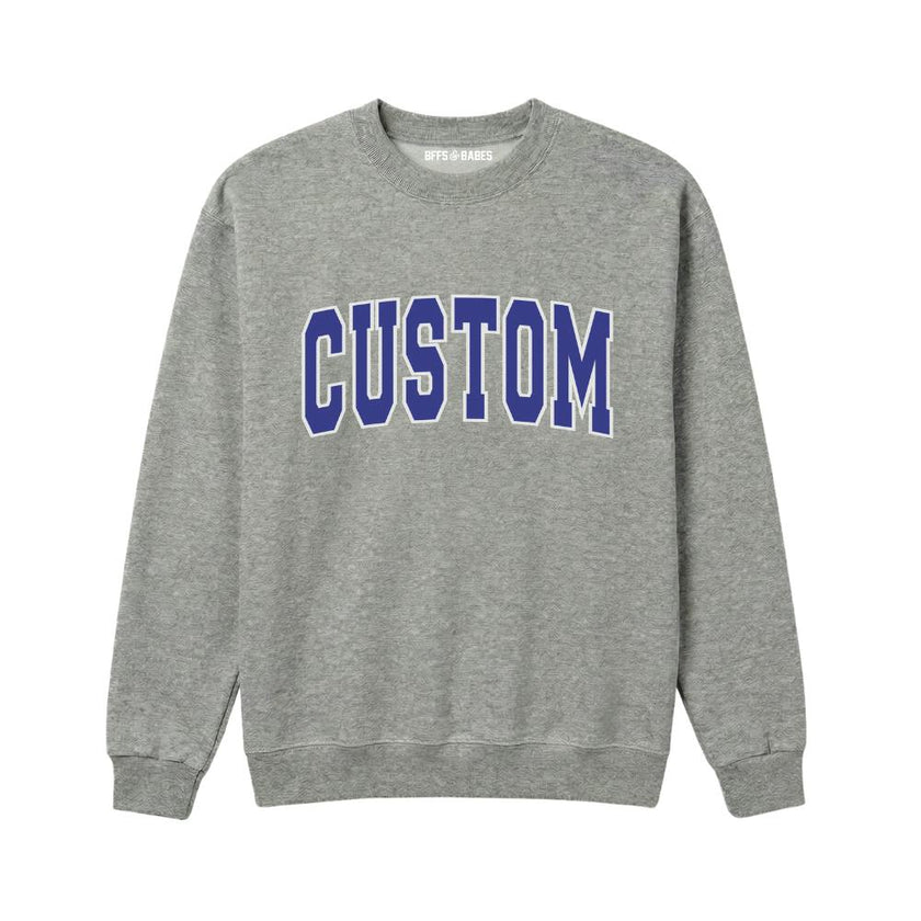 CAMP Custom Varsity Crewneck Sweatshirt, Gray