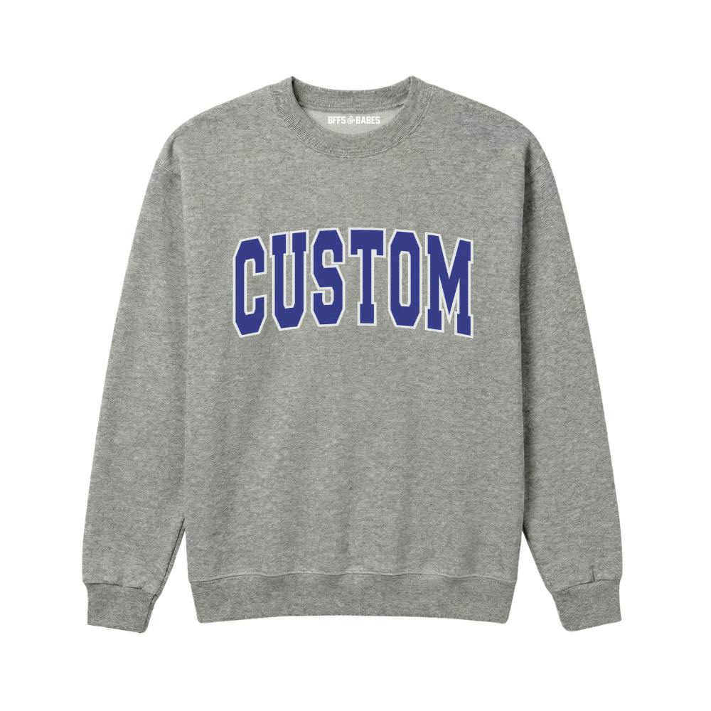 CAMP Custom Varsity Crewneck Sweatshirt, Gray